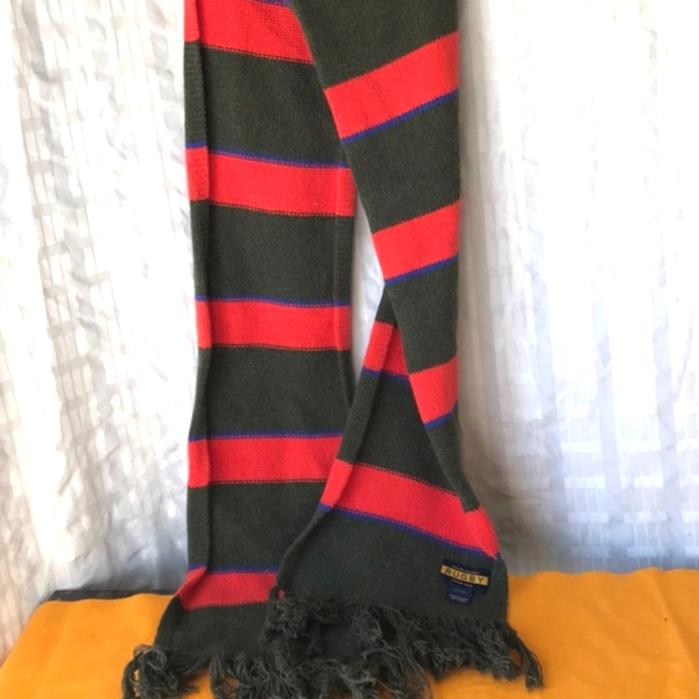RL RUGBY Orange & Green Scarf